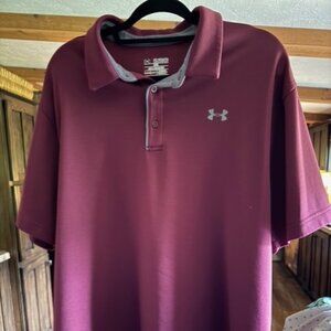 Men's Maroon/Burgandy Under Armour Golf Pole XXL